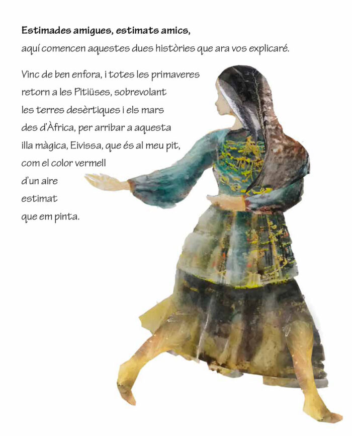 Il·lustració del conte L’euga negra i el pou de n’Aubarqueta
